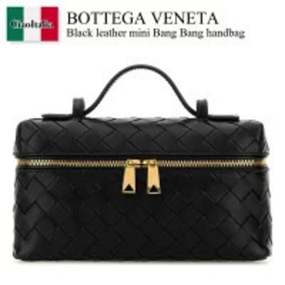 Bottega Veneta Bag Handbag Black Leather Bang